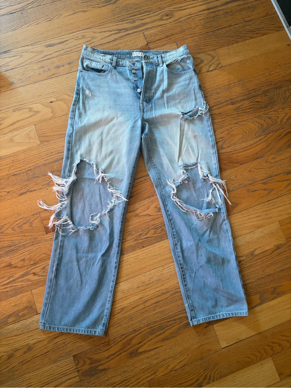Cello Light Blue Button-Fly Denim Jeans